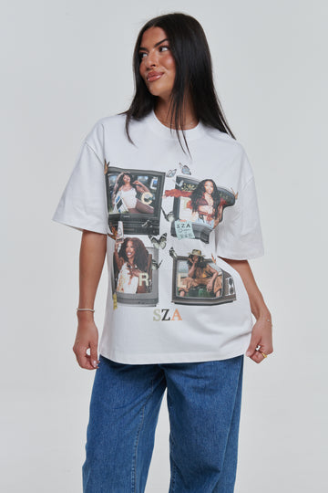 SZA Album Bootleg Tshirt White