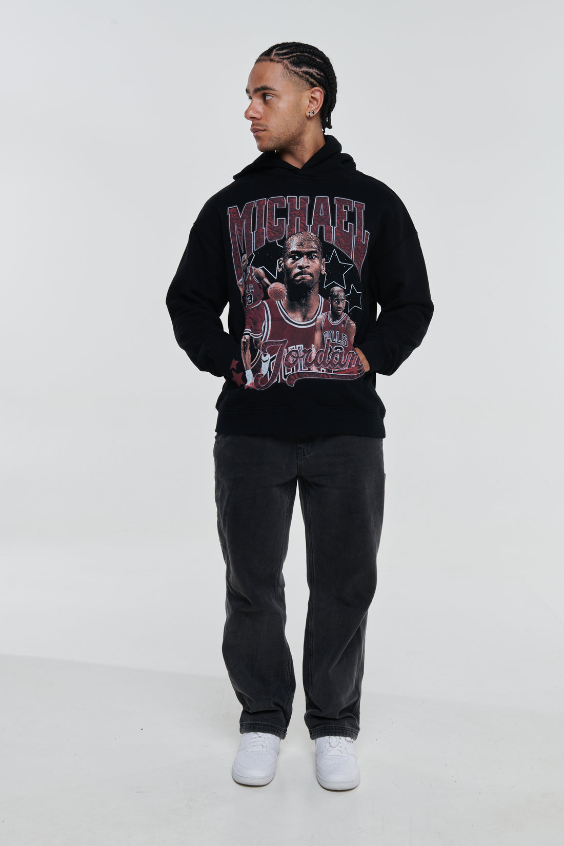 Michael Jordan Bulls Black Hoodie