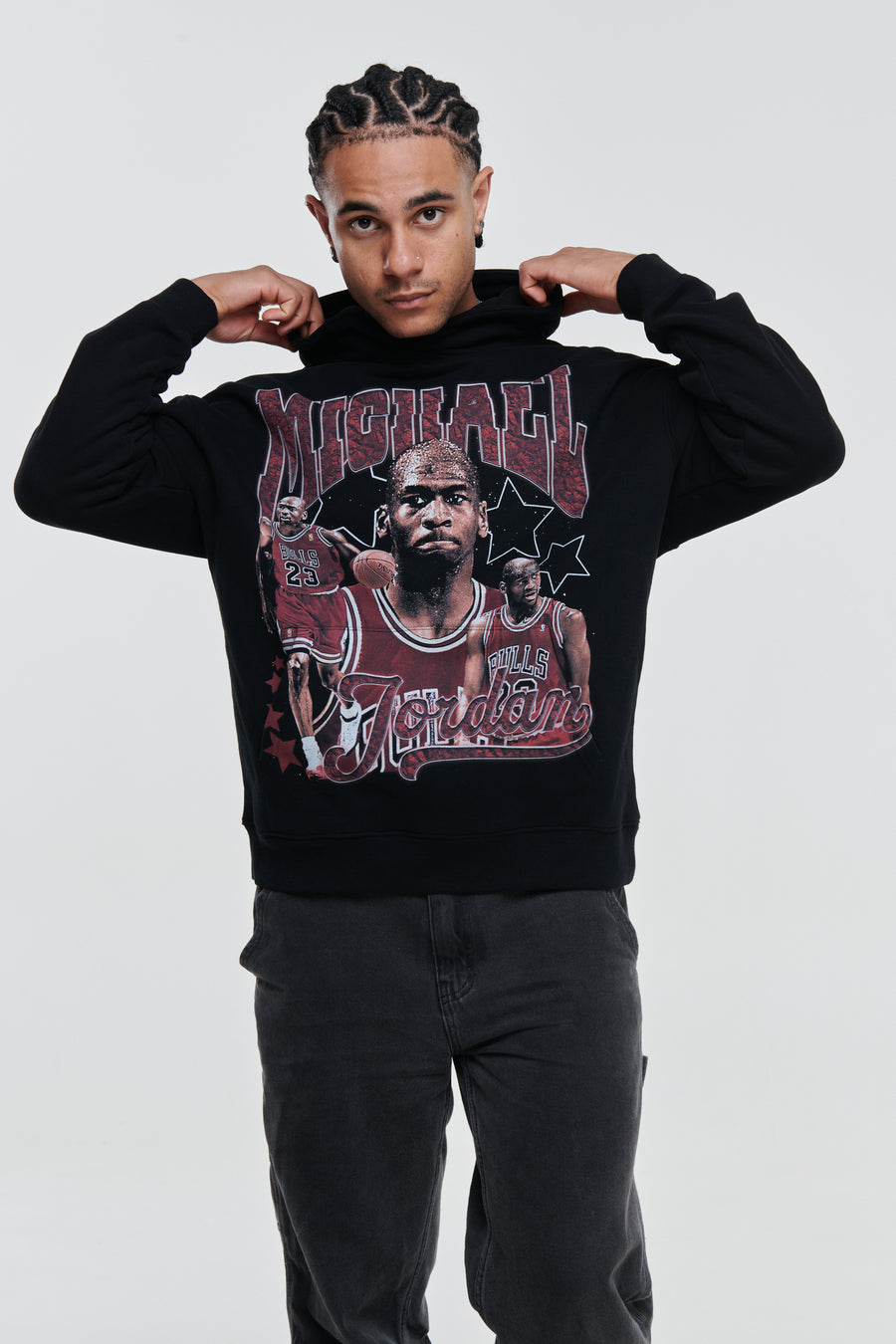 Michael Jordan Bulls Black Hoodie