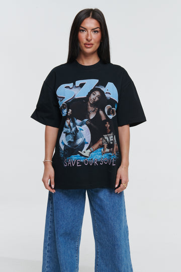 SZA Save Our Soul Black Tshirt